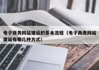 电子商务网站建设的基本流程（电子商务网站建站有哪几种方式）